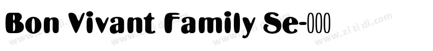 Bon Vivant Family Se字体转换